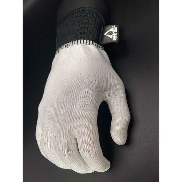 Men's White/Black Touch Screen Lint Free Static Resistant Wrap Ghost Gloves - Picture 2 of 9
